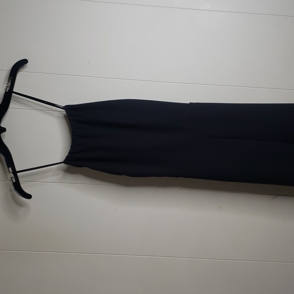 1. State Open Back Halter Wide Leg Jumpsuit Small Black - Picture 2 of 9